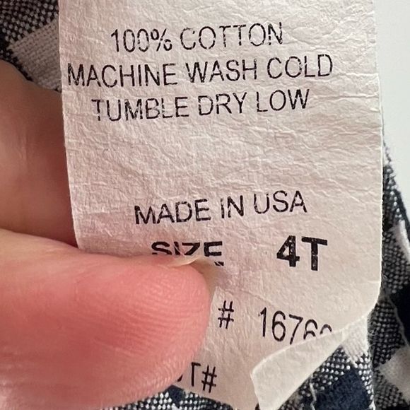 Reversible Gingham Lady Bug / Apples with Ruffle, 4T - Picture 8 of 8